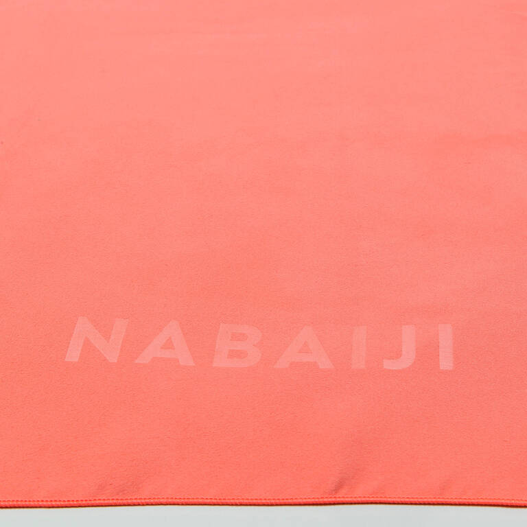 Microfibre Towel for Swimming Size XL 110 x 175 cm coral