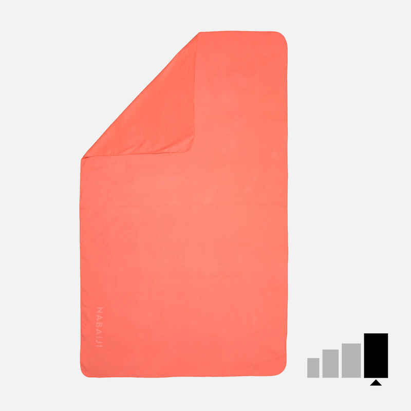 Microfibre Towel for Swimming Size XL 110 x 175 cm coral