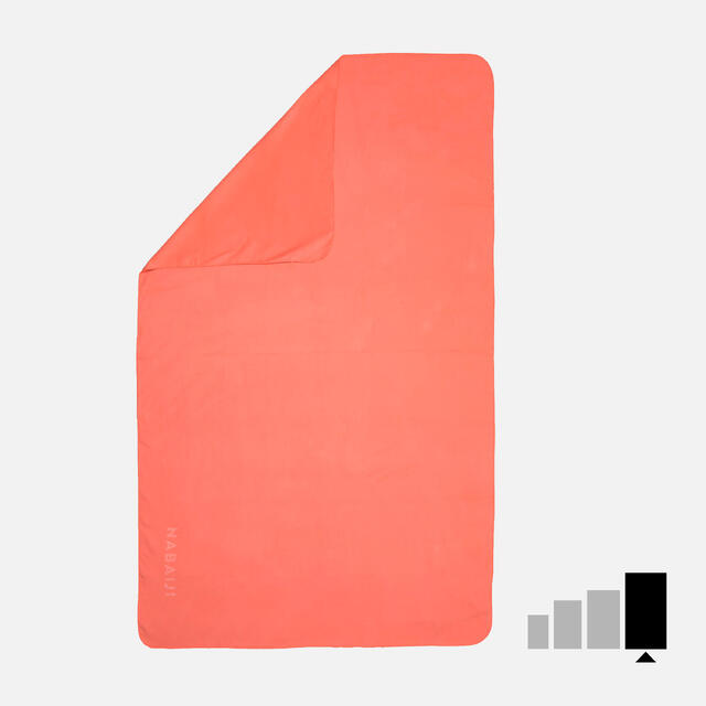 Toalha de natação de microfibra preto Tamanho XL 110 x 175 cm
