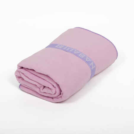 Microfibre Towel for Swimming Lila Size L 80 x 130 cm