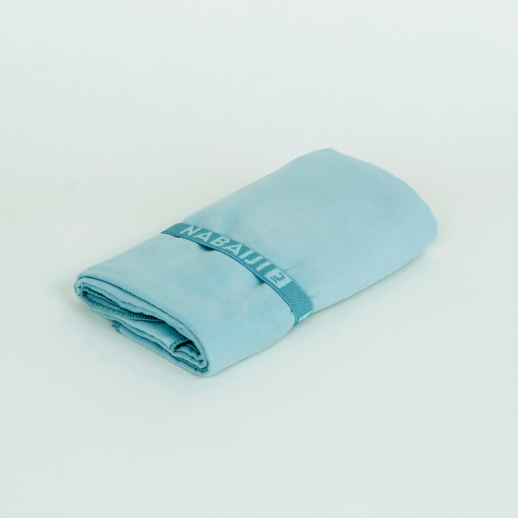 Swimming Microfibre Towel Size L 80 x 130 cm - Blue