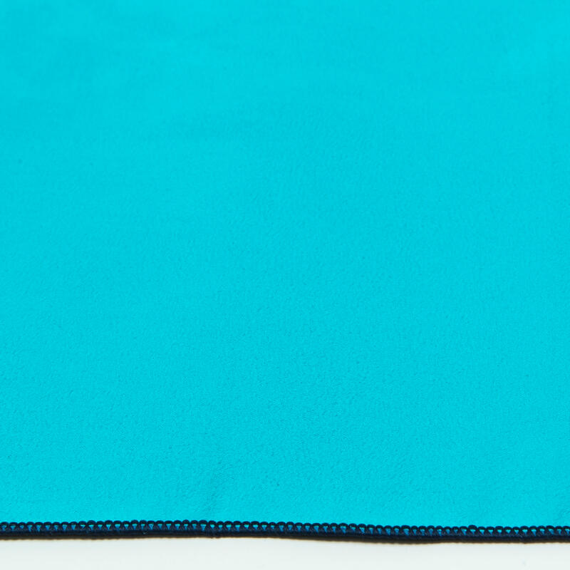 微纖維游泳毛巾 S 號 39 x 55 cm－雙面藍色/綠色