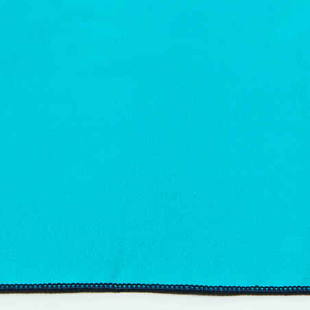 Πετσέτα με μικροΐνες για κολύμβηση, μέγεθος S 39 x 55 cm, διπλής όψης - Μπλε/πράσινο