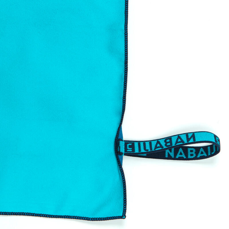 微纖維游泳毛巾 S 號 39 x 55 cm－雙面藍色/綠色