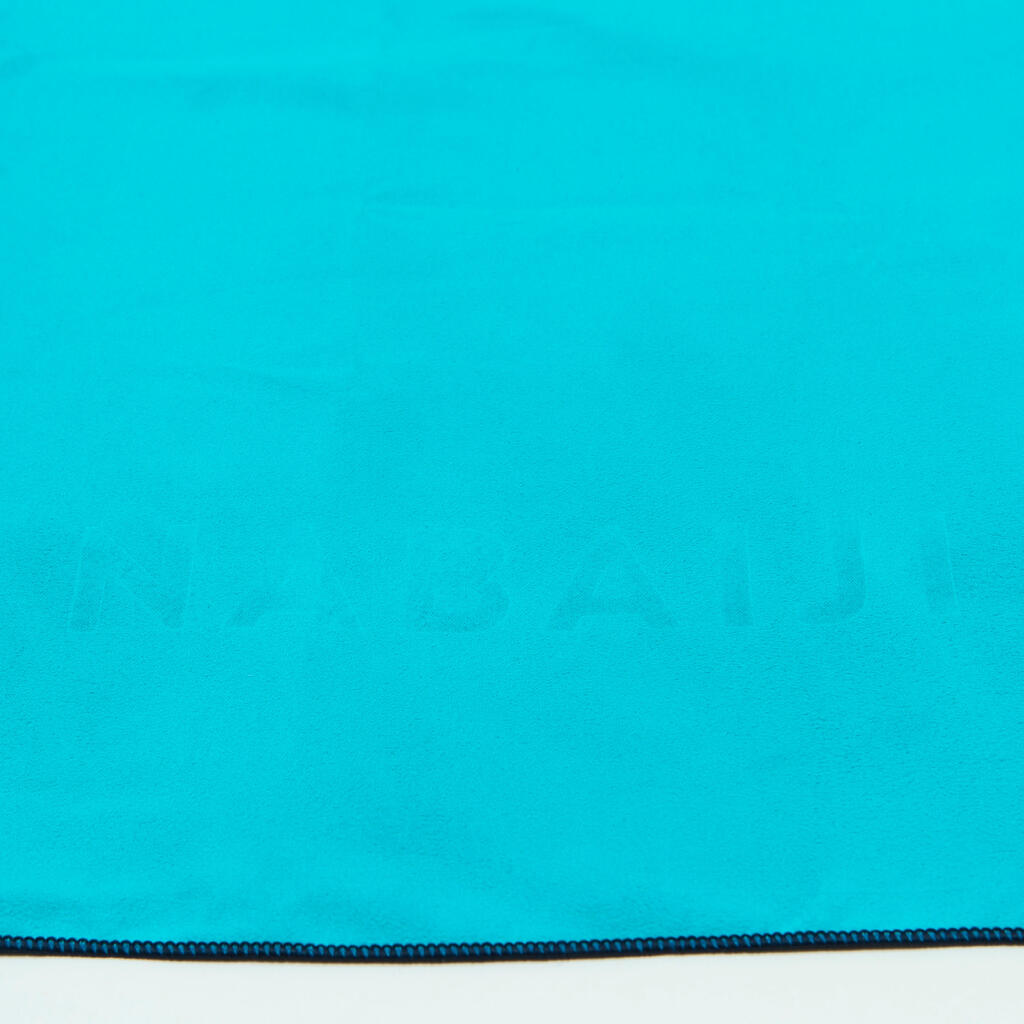 Mikrokiudrätt ujujatele, suurus M, 60 x 80 cm, kahepoolne, sinine, roheline
