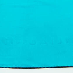 Serviette de bain microfibre double face vert/bleu taille M 60 x 80 cm