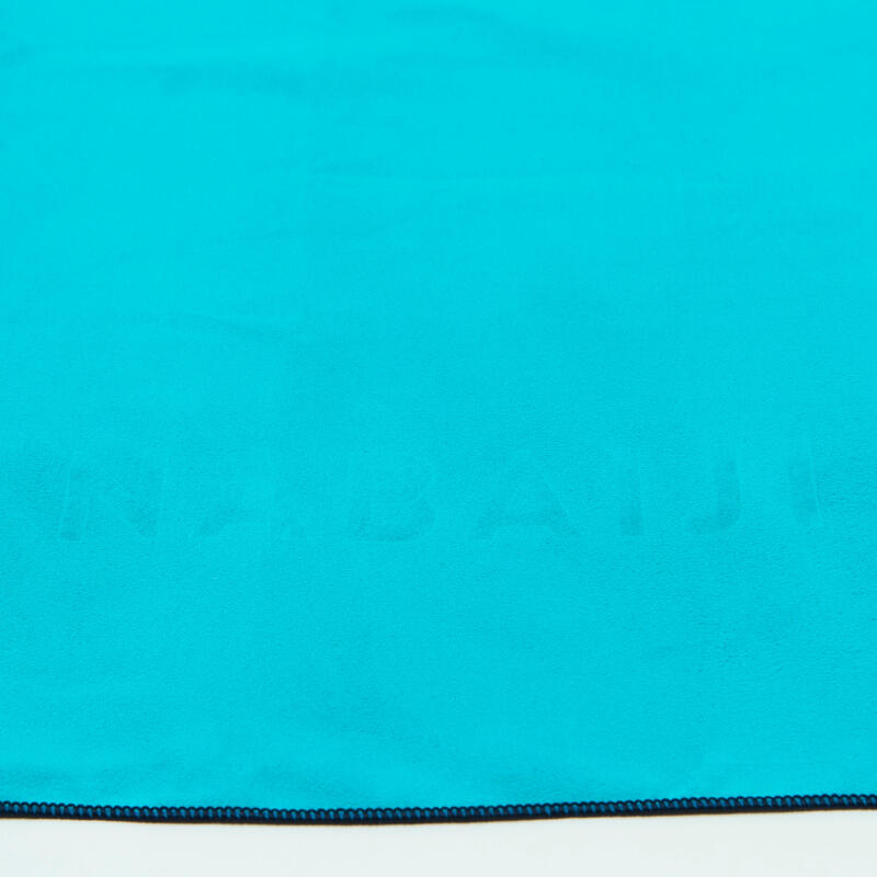 Çift Taraflı Mikrofiber Havlu - M Boy - Mavi/Yeşil - 60 × 80 cm