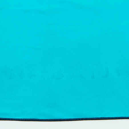 Toalla microfibra talla M 60 x 80 cm verde azul doble cara