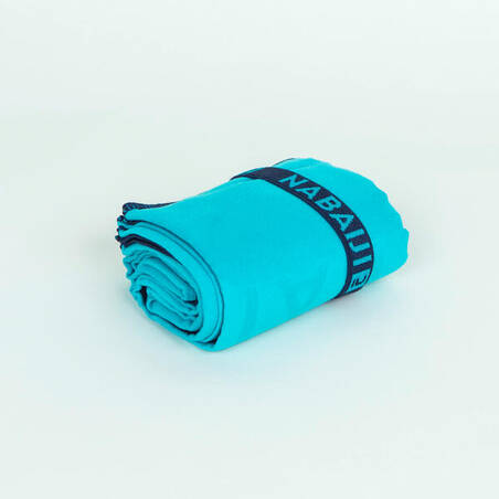 Handuk Renang Microfibre Ukuran M 60 x 80 cm dua-sisi Biru/Hijau