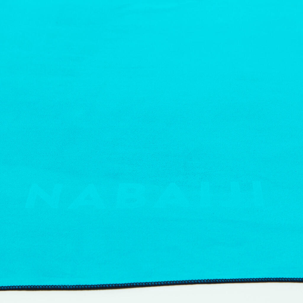 Toalla de microfibra para natación talla L 80x130cm  Nabaiji  - Azul bicolor