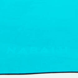 Microfibre Swimming Towel Size L 80 x 130 cm double-sided blue/green