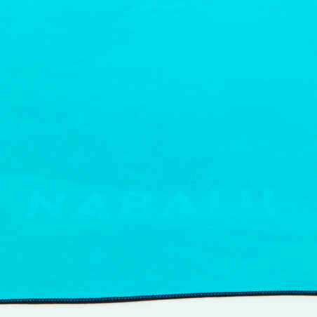 Πετσέτα με μικροΐνες για κολύμβηση, μέγεθος L 80 x 130 cm, διπλής όψης - Μπλε/πράσινο