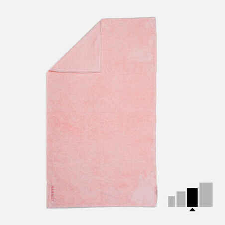 Toalla de microfibra suave talla L 80 x 130 cm para natación Nabaiji rosa