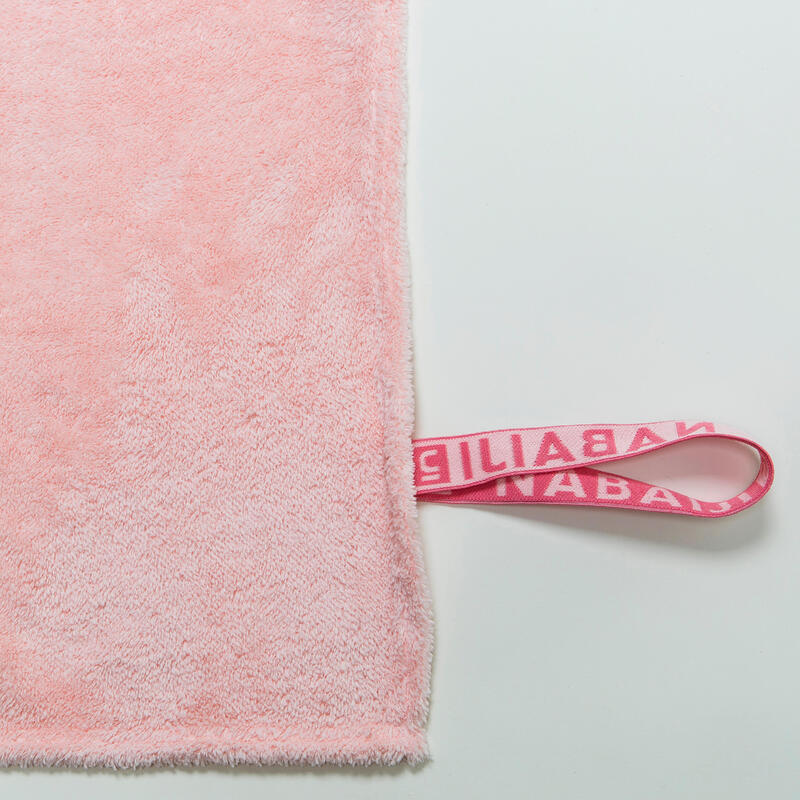 Serviette de bain microfibre ultra douce rose clair taille XL 110 x 175 cm