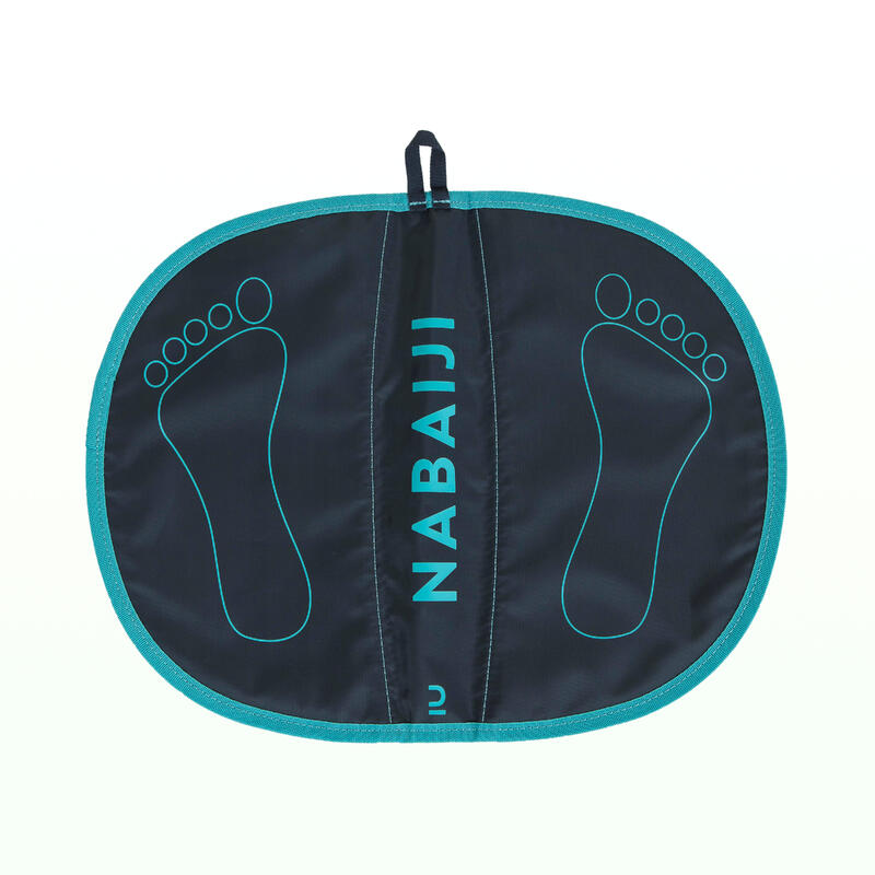 Tapis de sol de piscine - hygiene feet natation - bleu / jaune