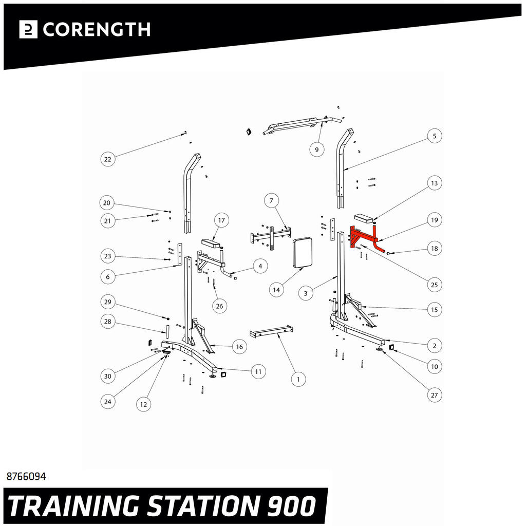 Armstütze Trainingsstation - TS 900 