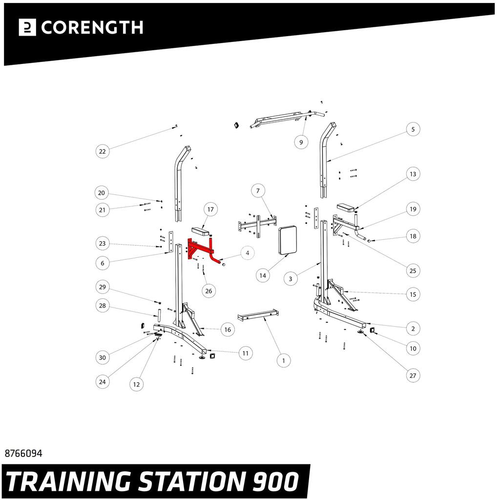 Treniņu stacijas “Roman Chair Training Station 900” roka