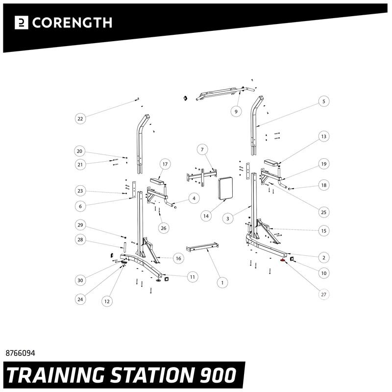 Állítható láb Training Station 900-hoz, 2 db
