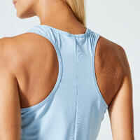 Women's Cardio Fitness Muscle Back Tank Top My Top - Sky Blue