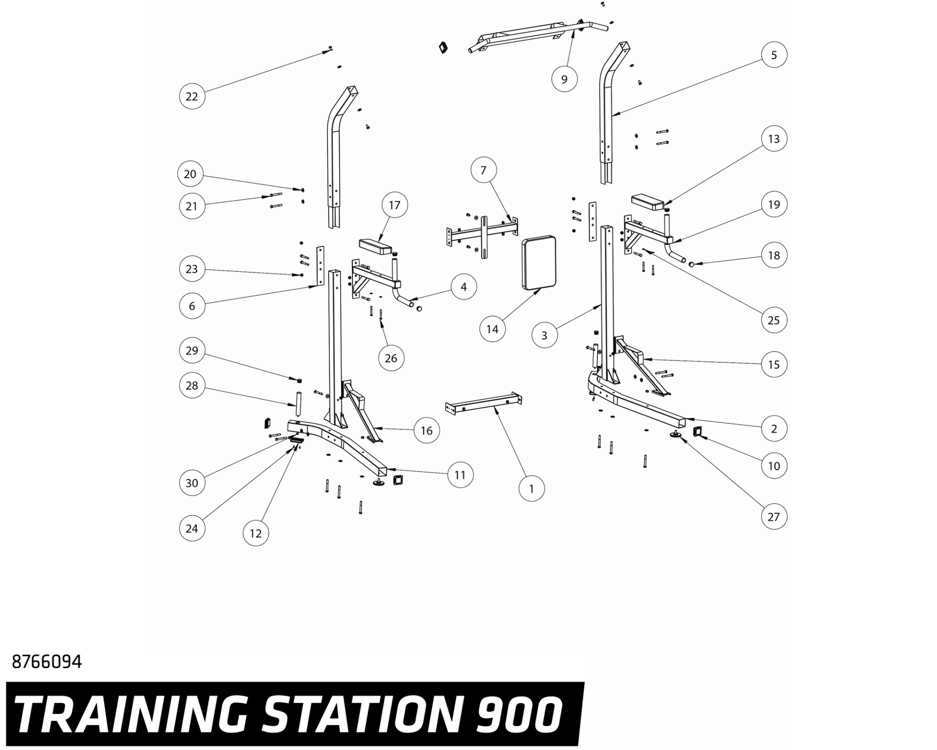 Chaise musculation training station 900 corength notice réparation