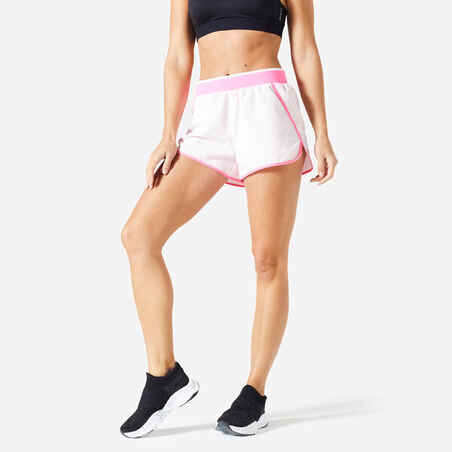 Rožnate ženske kratke hlače za fitnes