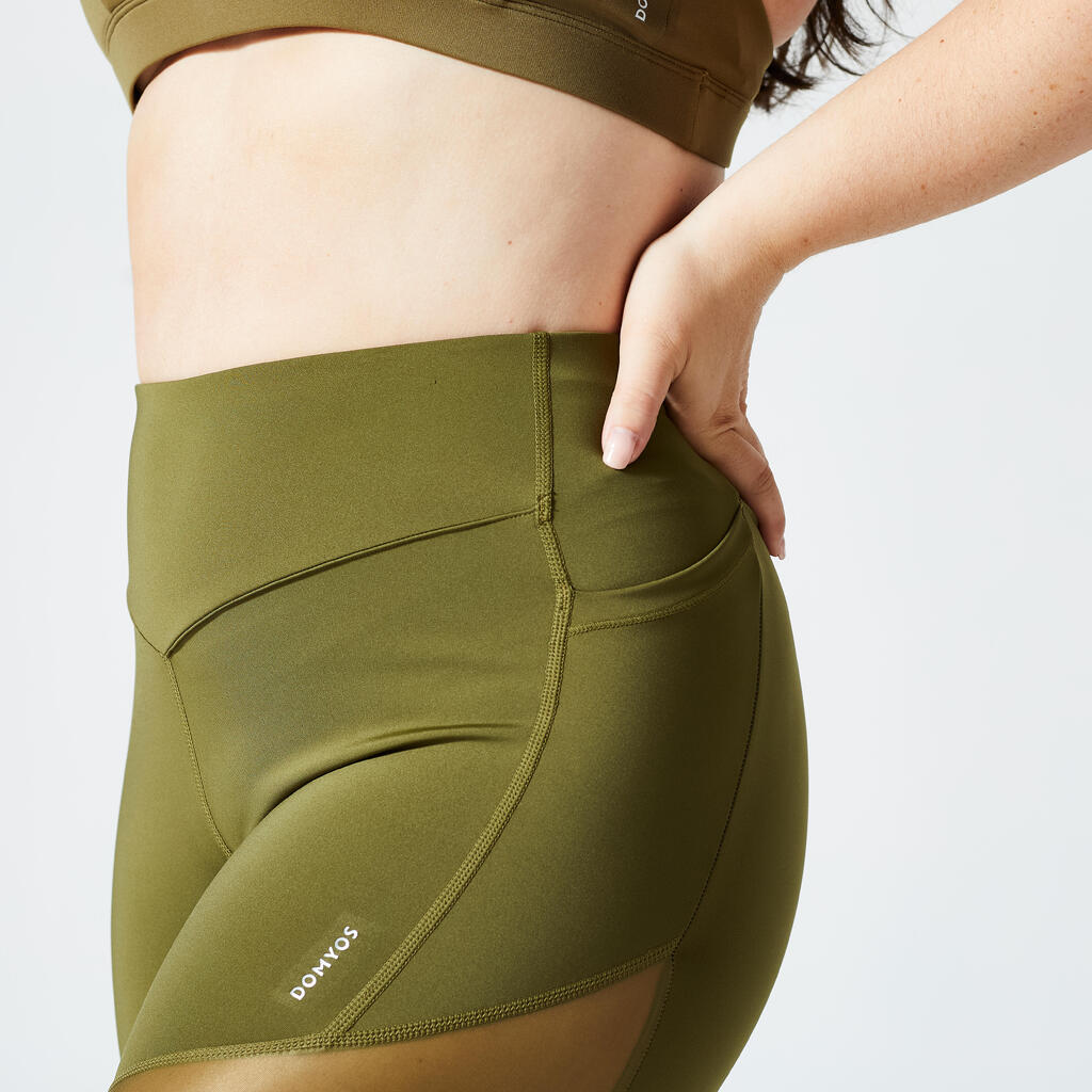 Women's High-Waisted Fitness Cardio Leggings - Green