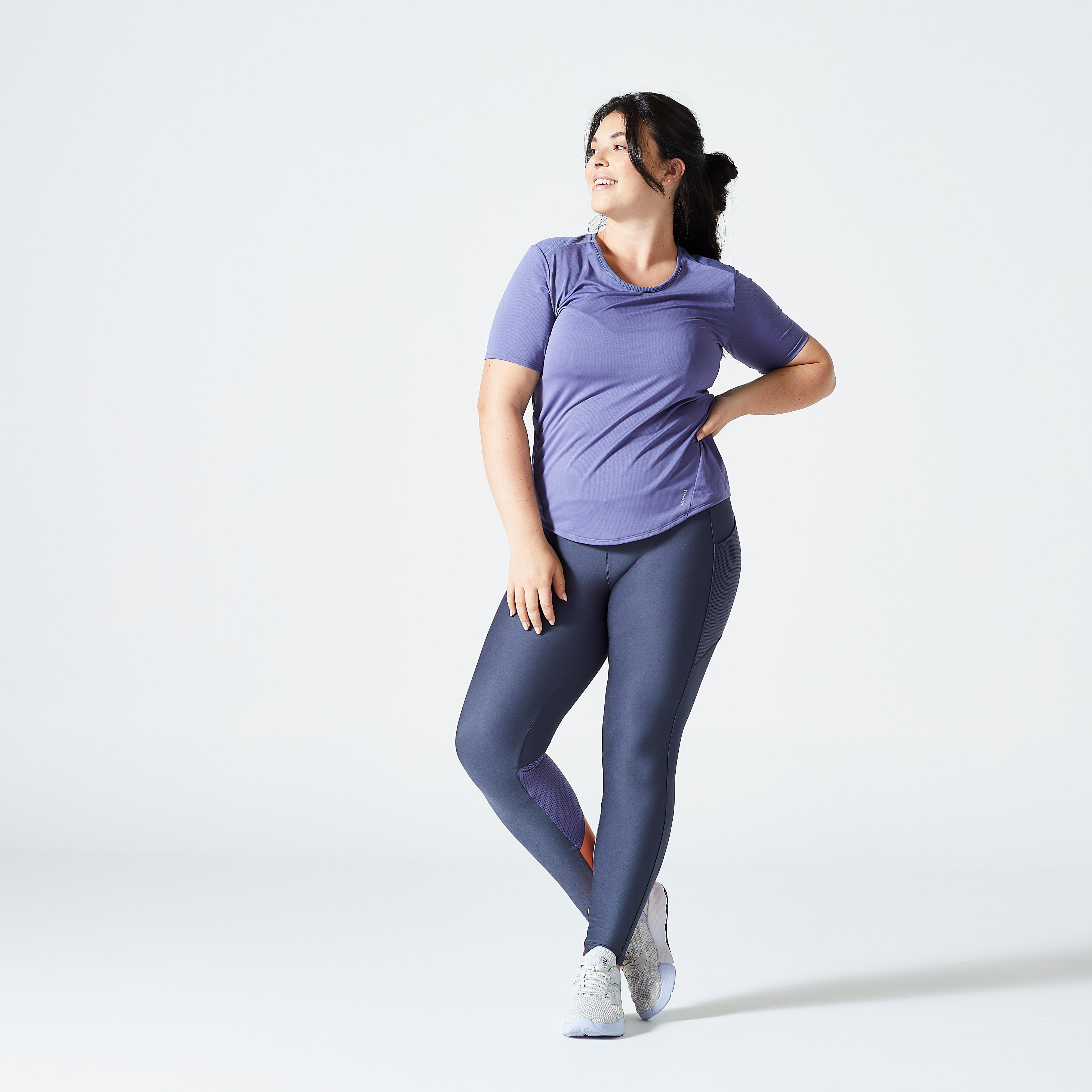 DOMYOS Dámske tričko 120 na fitnes modré L-XL · záber 3