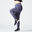 Dameslegging voor cardiofitness hoge taille gemêleerd paars