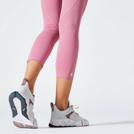 Legging Pendek Shaping High-Waisted Fitness Kardio Wanita - Pink