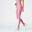 7/8 Sportleggings Damen hoher Bund figurformend - rosa