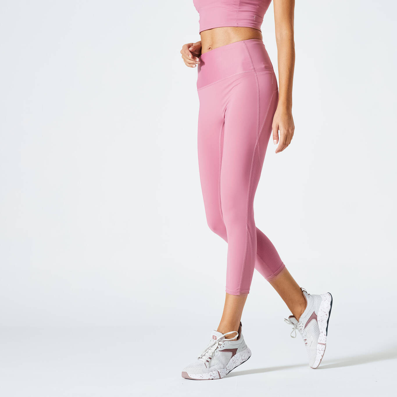 Legging Pendek Shaping High-Waisted Fitness Kardio Wanita - Pink