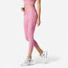 Women's Cropped Shaping High-Waisted Fitness Cardio Leggings - Pink