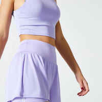 Women's Fitness Cropped Tank Top - Lavender Purple