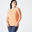 Débardeur droit fitness cardio Femme Orange