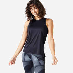 Women's Straight Cut Cardio Fitness Tank Top - Black