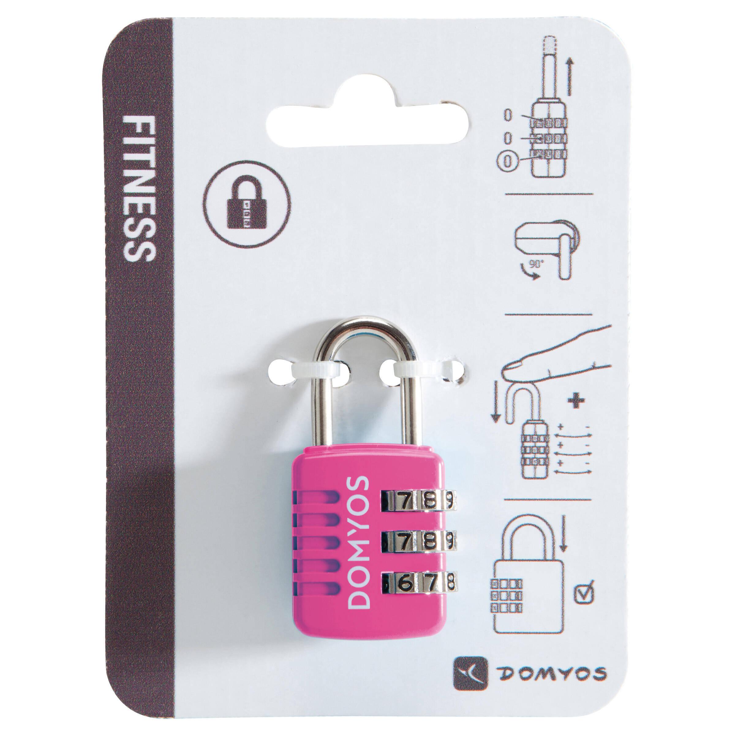 Combination Padlock - Pink -  2