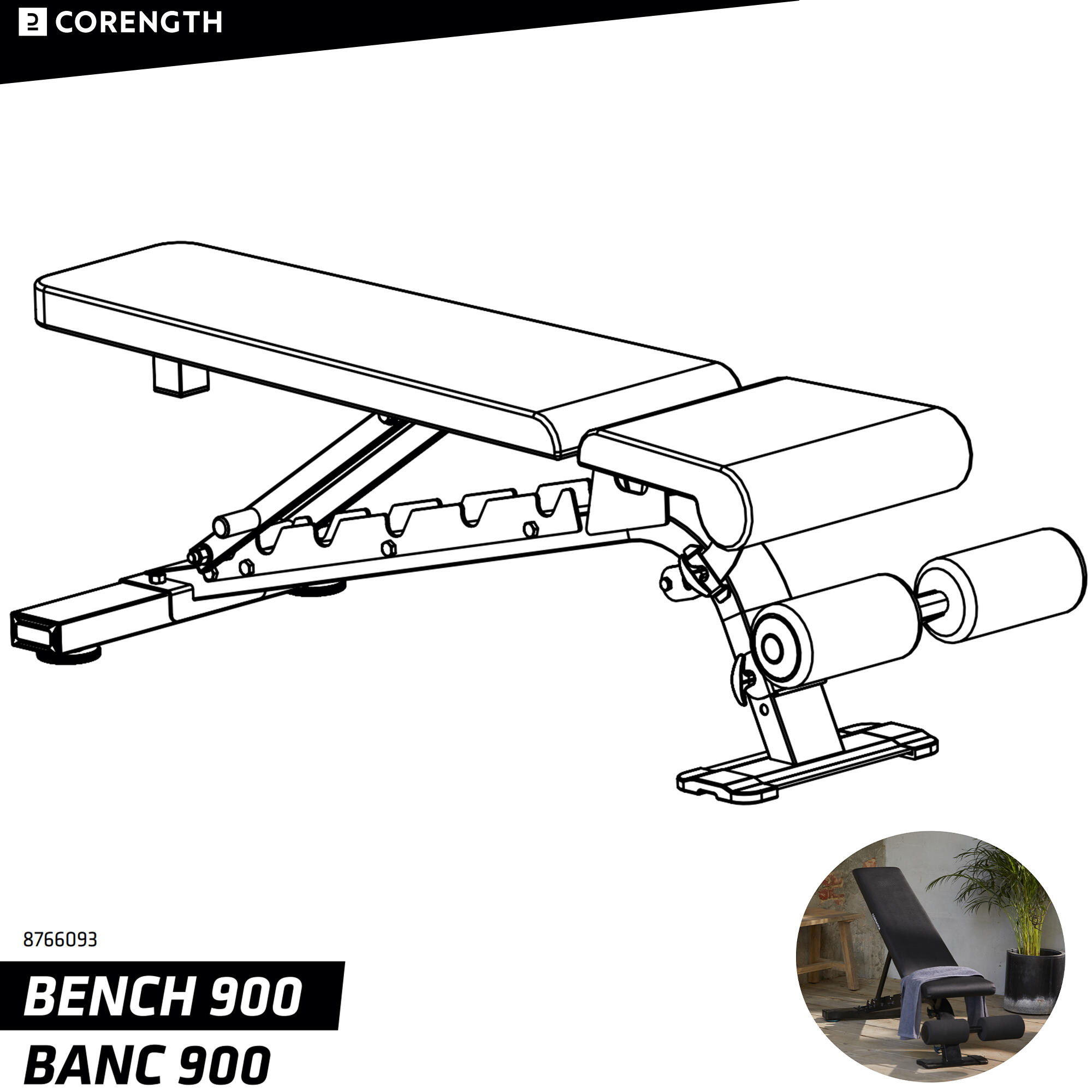 WEIGHT BENCH 900 2023 - PINS