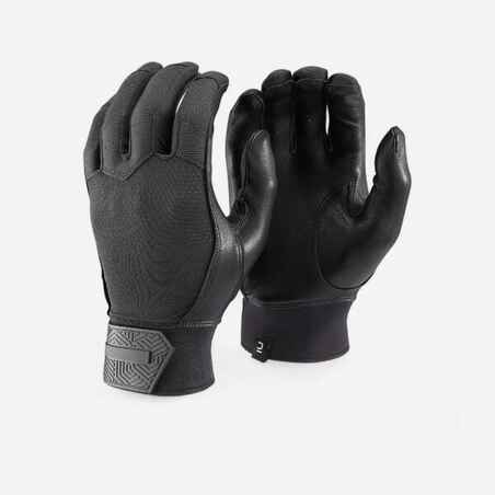 Guantes de béisbol para bateador adulto Kipsta BA550 negro