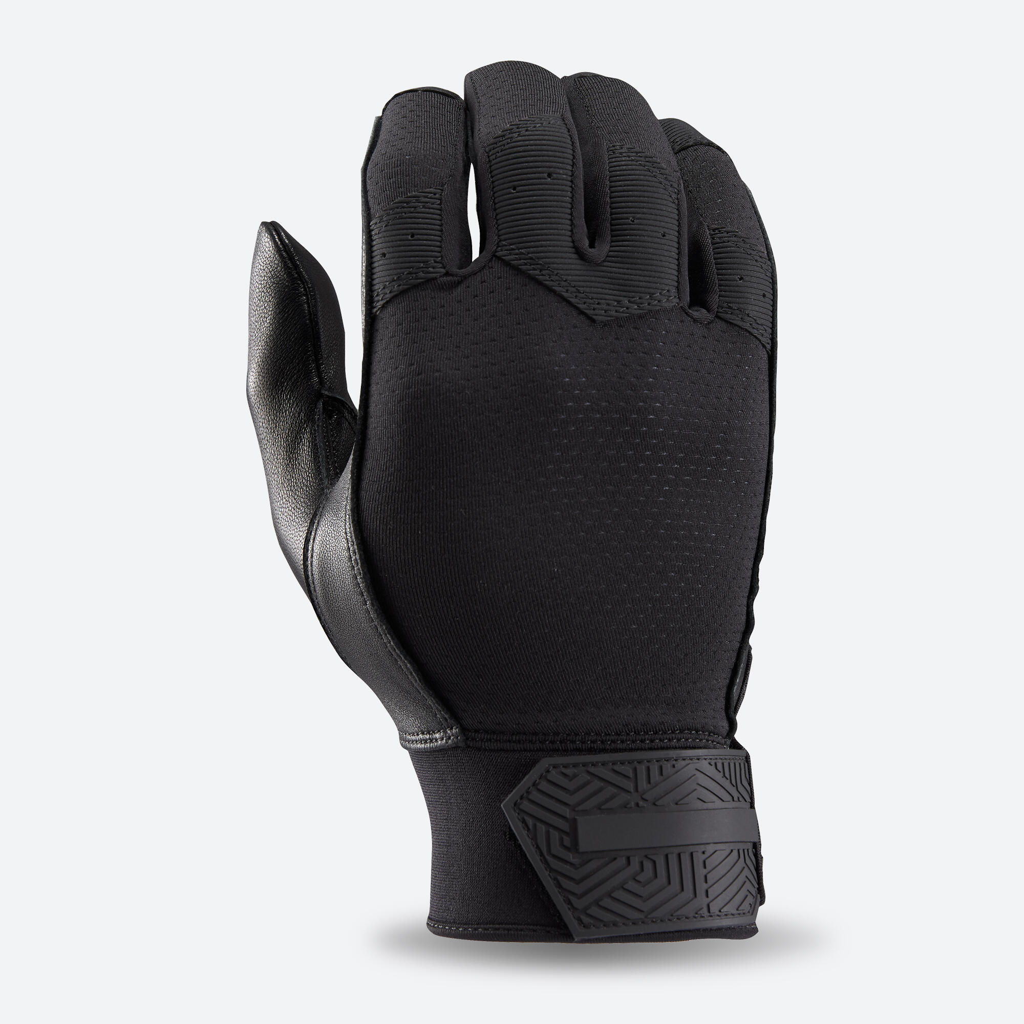 Baseball Batting Glove BA 550 Black black, black Kipsta Decathlon
