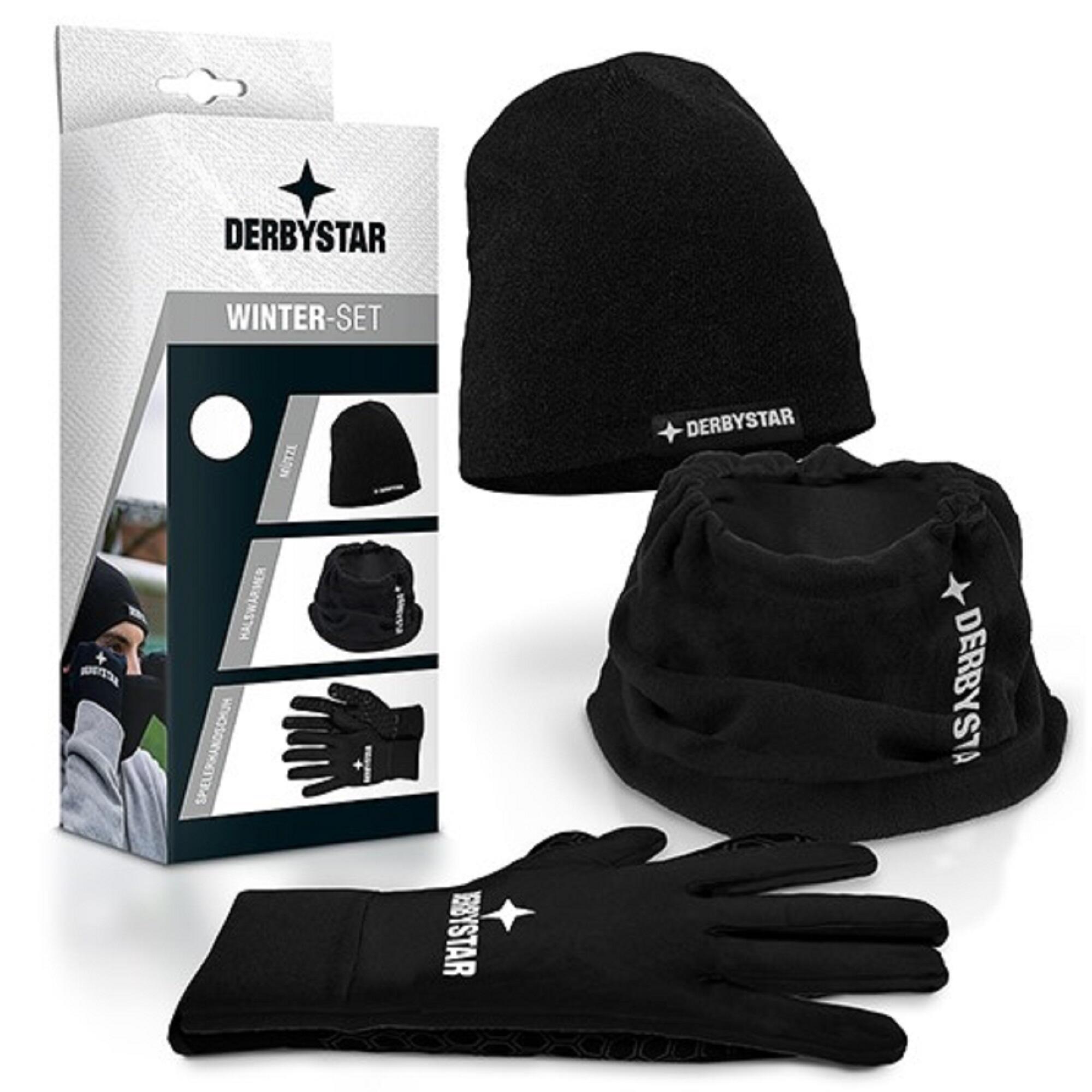 DERBYSTAR Damen/Herren Fußball Set - Spieler Winterset V22 schwarz