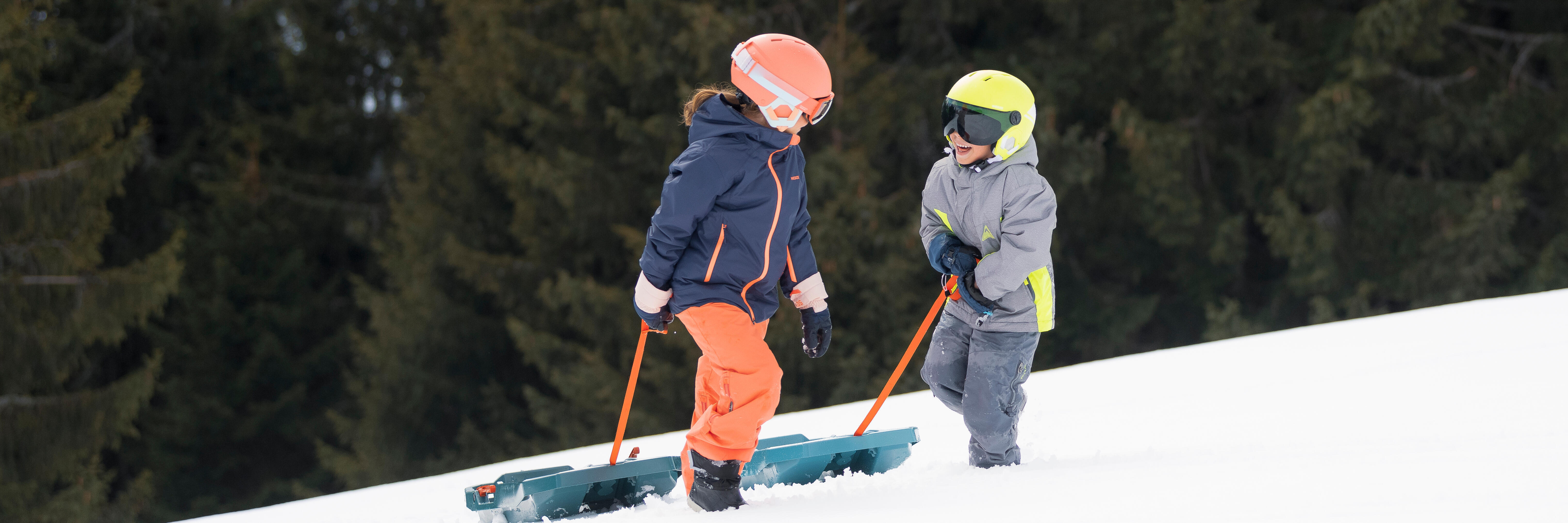 Snow Sled with Brakes, Trilugik 500 - WEDZE