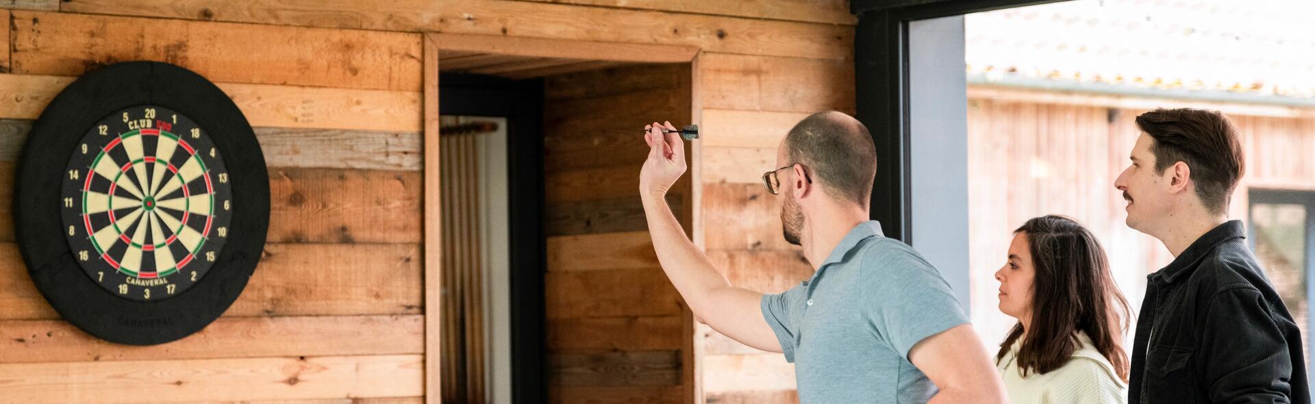 people playing darts at home