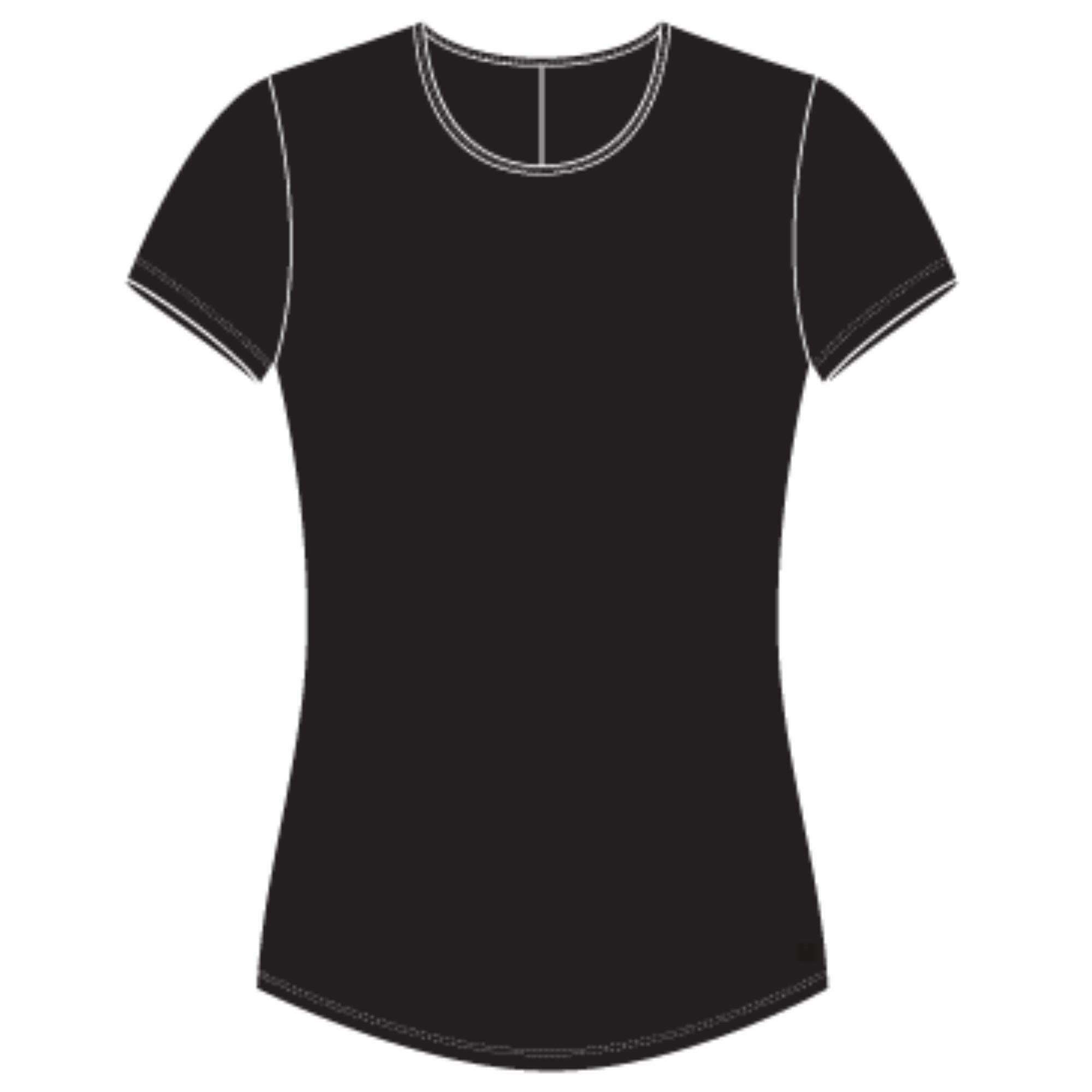 T-Shirt de Fitness Mulher Preto 13/15