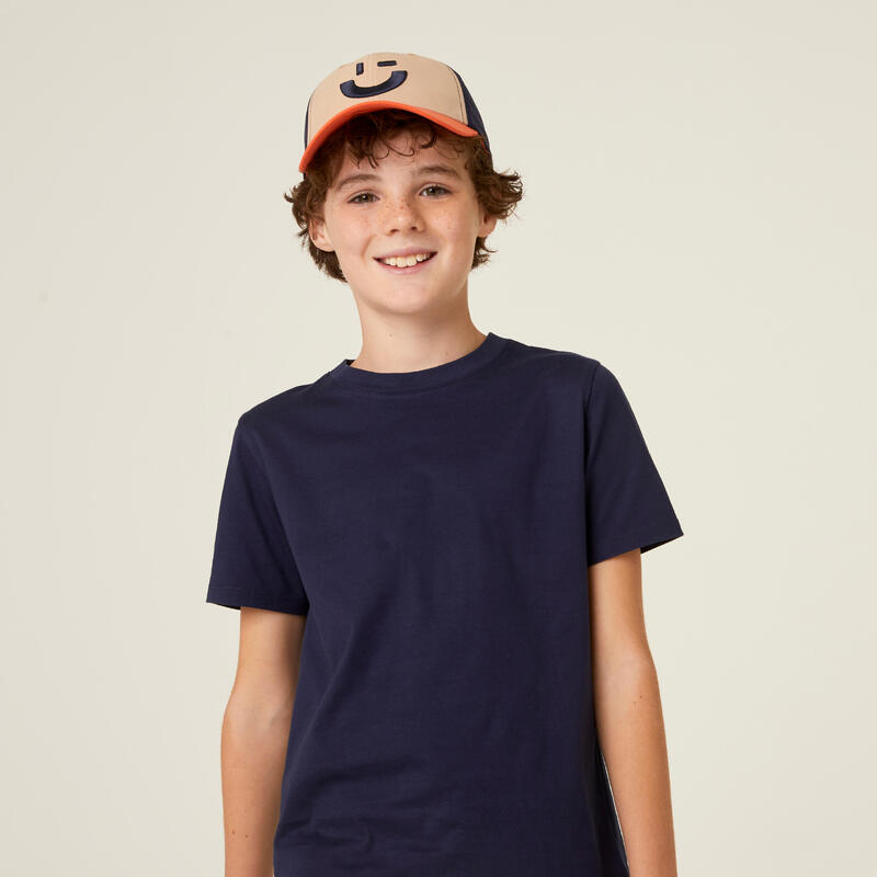Cappellino bambino unisex ginnastica W 500 blu-arancione