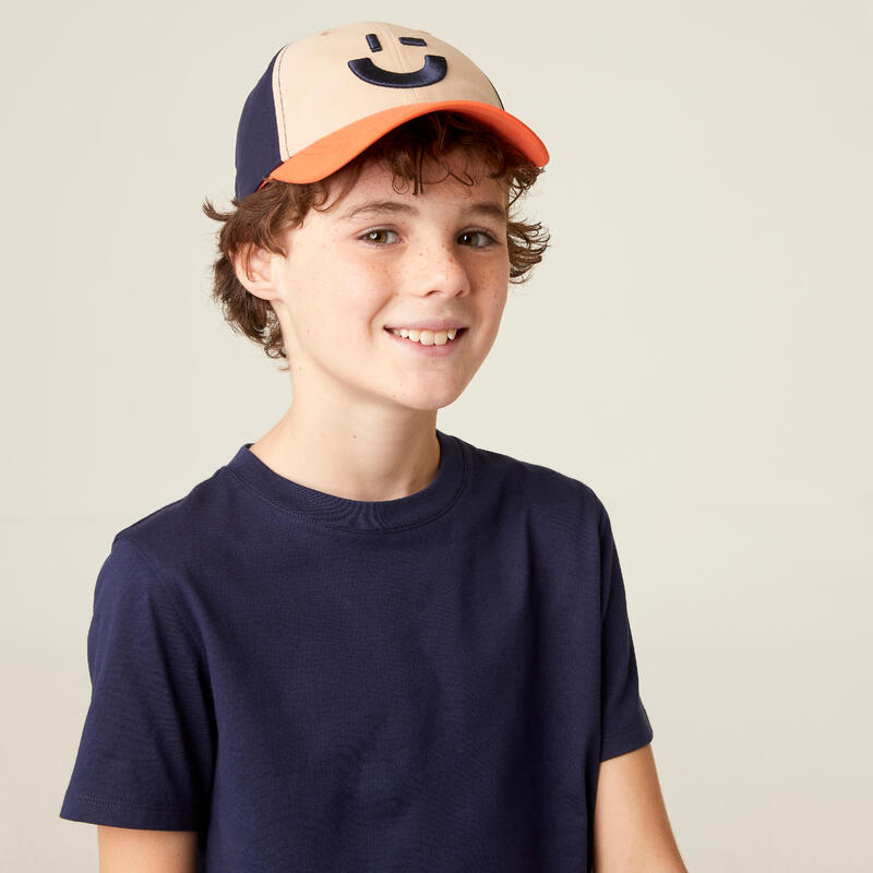 Casquette enfant W500 - marine / orange