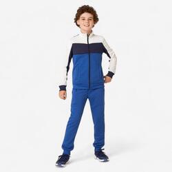 Survêtement mixte, enfant respirant - bleu et blanc