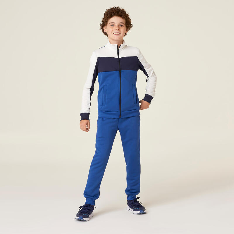 Promo Survêtement chaud enfant - 500 rose beige et pantalon beige chez  Decathlon