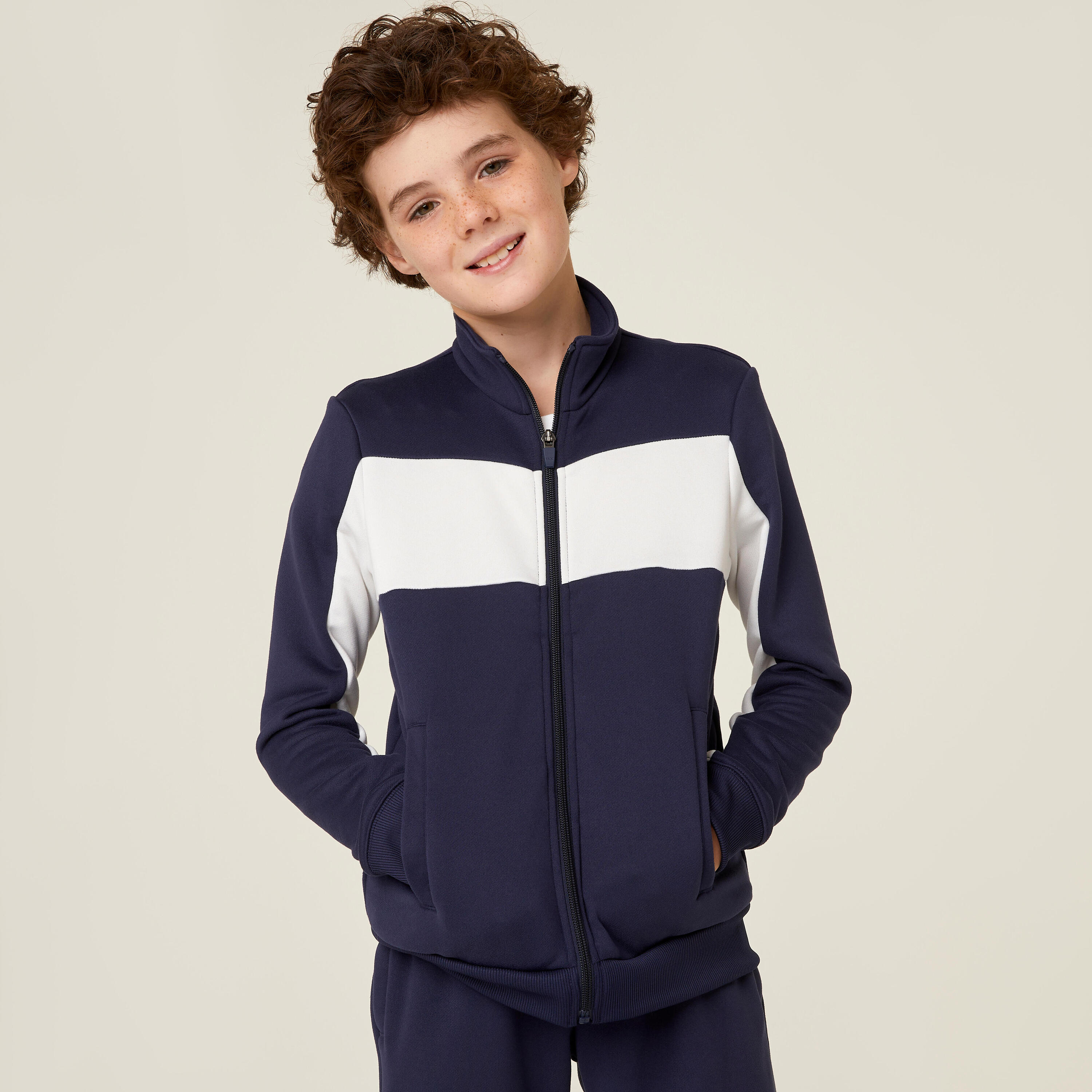 Kids' Unisex Breathable Tracksuit - Navy/White 3/7