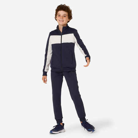 Kids' Unisex Breathable Tracksuit - Navy/White