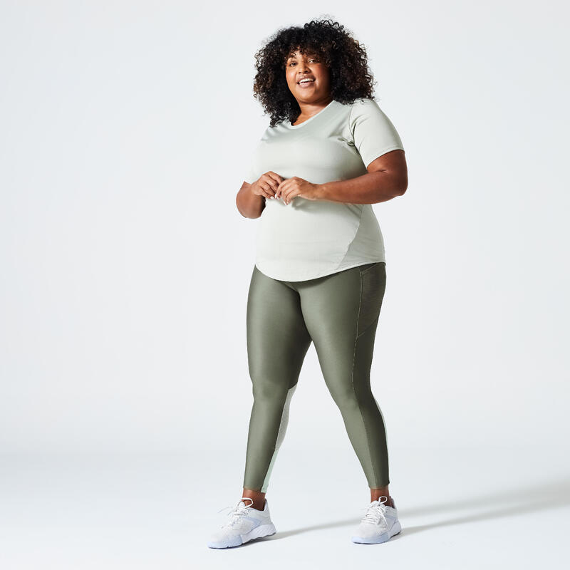 Sportleggings FTI 120 L mit Smartphonetasche grosse Grösse Damen - grün